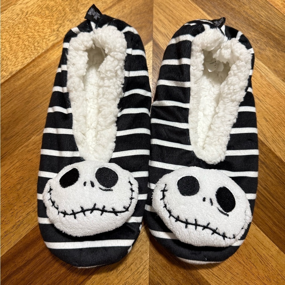 Jack Skellington Slipper Socks - Disney Women Nightmare Before Christmas Size 7 - Picture 2 of 9